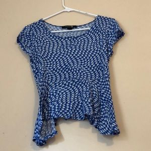 Blue and white shirt